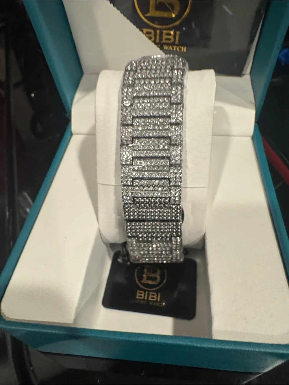 BiBi Silver Crystal Pavé Stainless Steel Watch